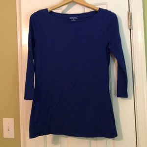 Royal Blue Boatneck 3/4 Shirt